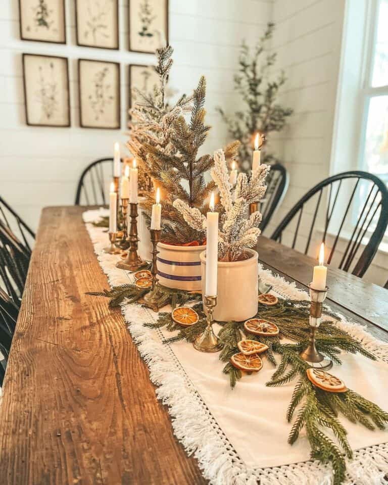 Pine Orange Table Runner