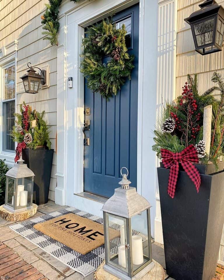 Pine Wreath Porch