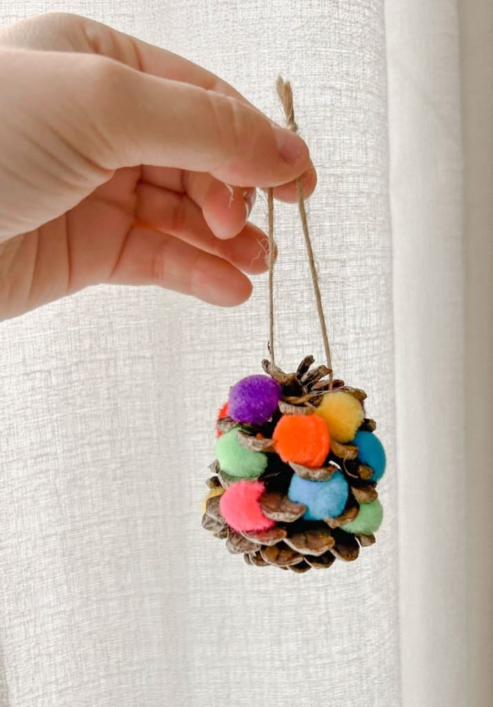 Pinecone Pom Pom Ornaments