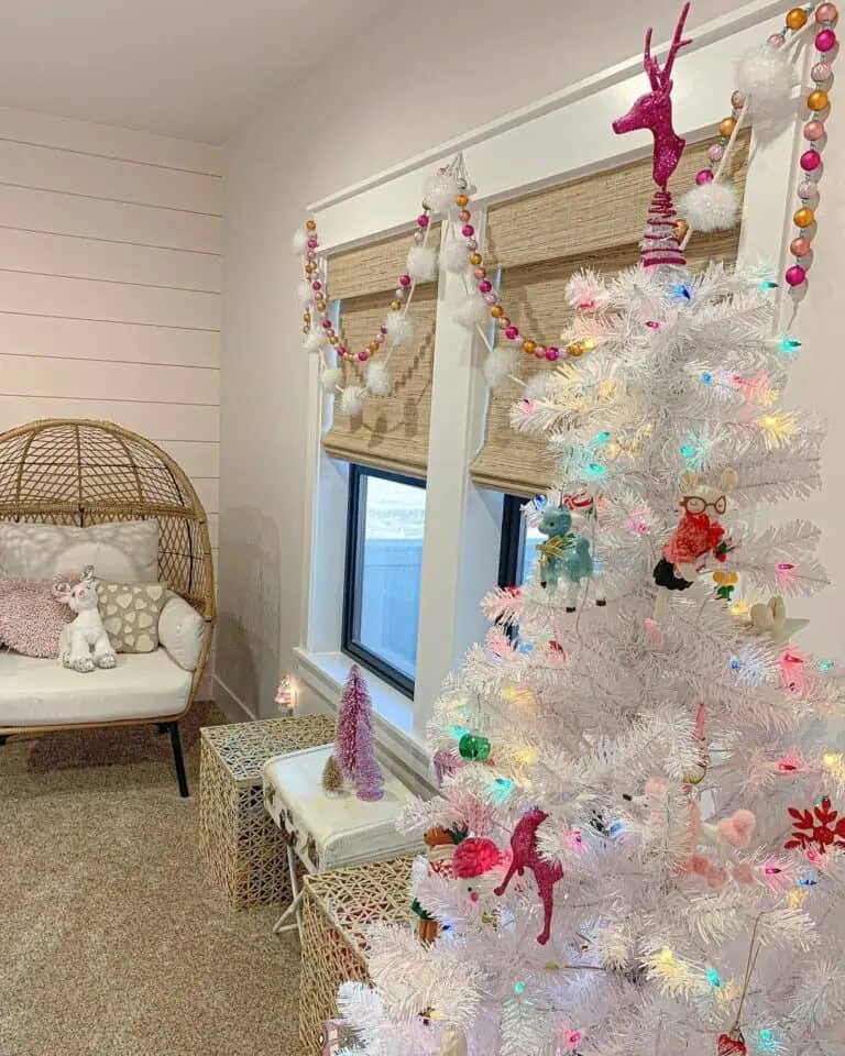 Pink Orange Window Garland