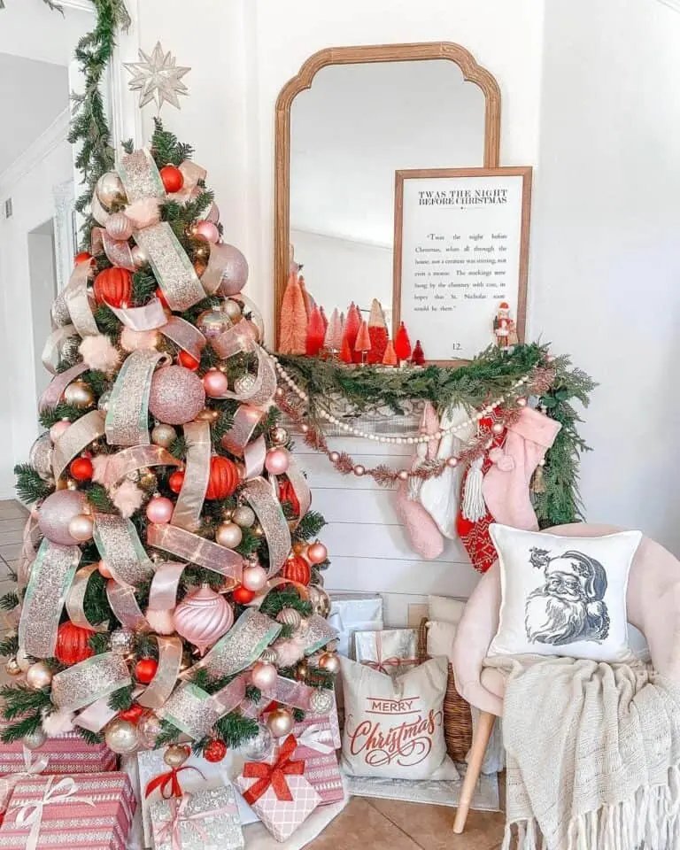 Pink Red Farmhouse Ornaments