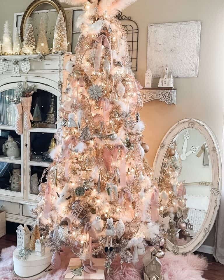 Pink Tree Living Room