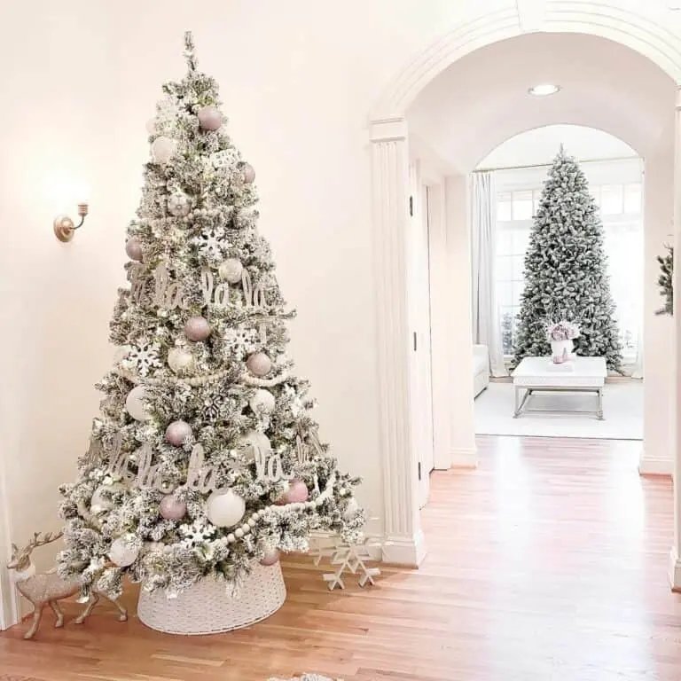 Pink White Ornaments