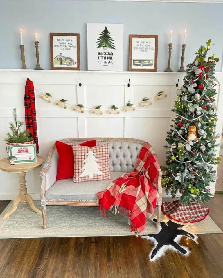 Plaid Foyer Decor