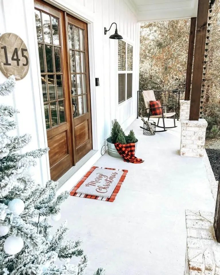 Plaid Porch Decorations