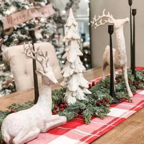 Plaid Runner Reindeer