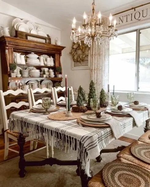 Plaid Table Christmas Trees