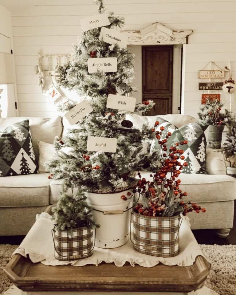 Plaid Tree Displays