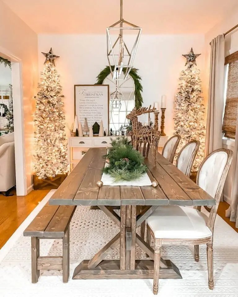 Rattan Reindeer Centerpiece