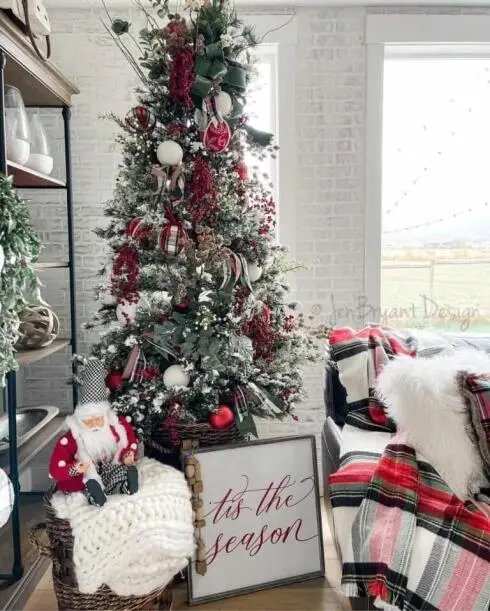 Red Checkered Ornaments