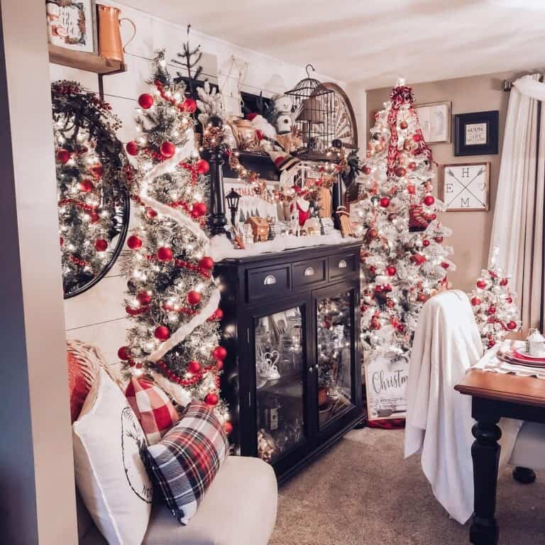 Red Flocked Trees
