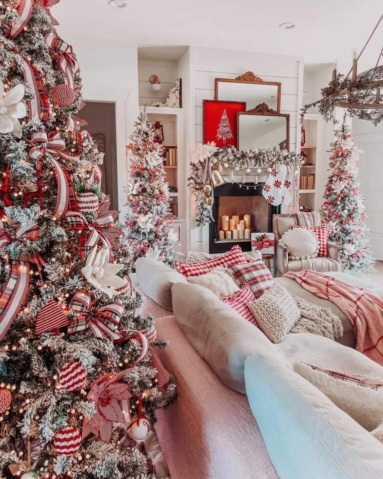 Red Plaid Christmas Trees