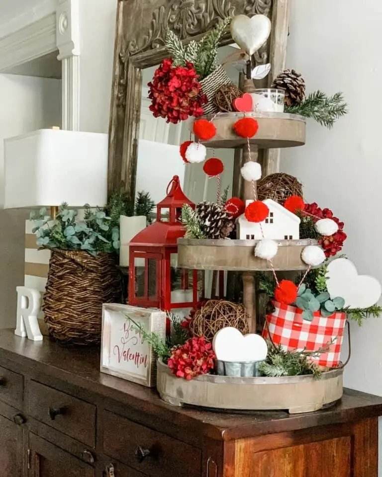 Red Plaid Display