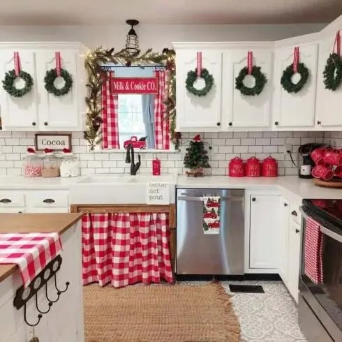 Red Plaid Kitchen