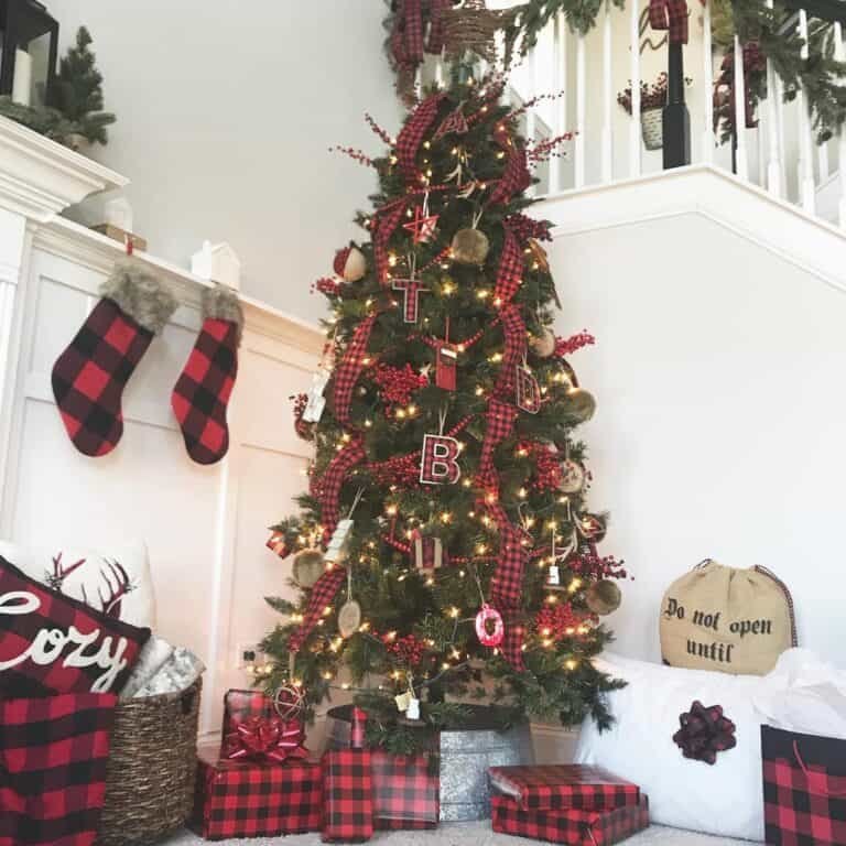 Red Plaid Ribbon