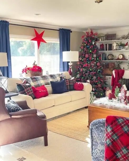 Red Plaid Stars