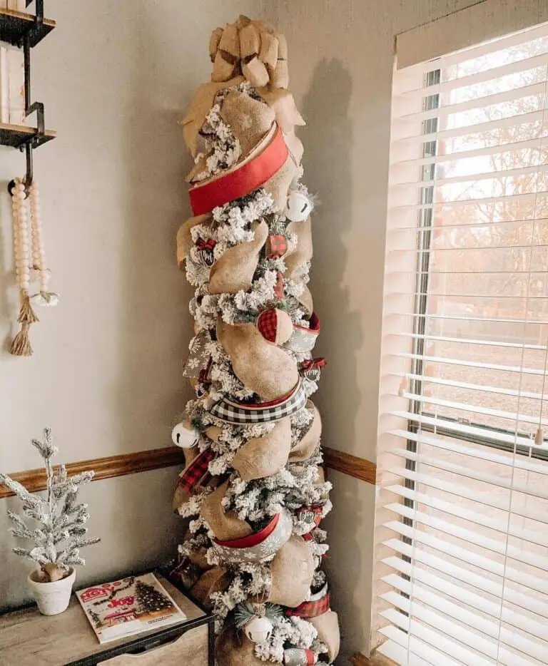 Red Tan Frosted Tree