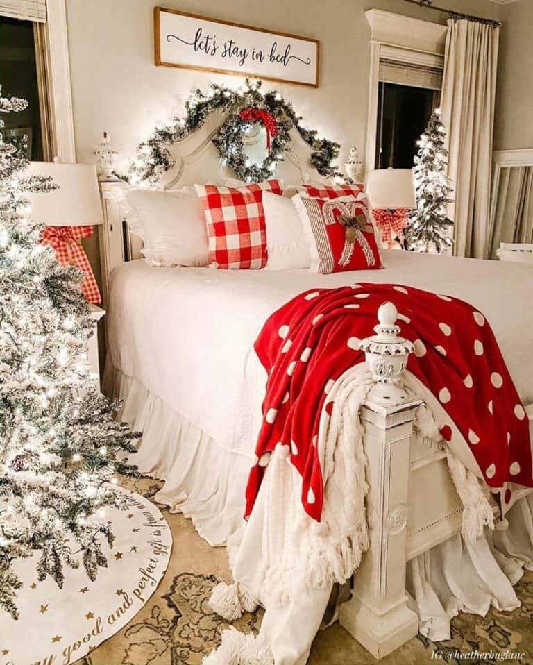 Red White Bedroom