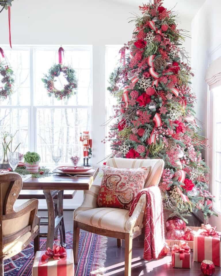 Red White Dining Room