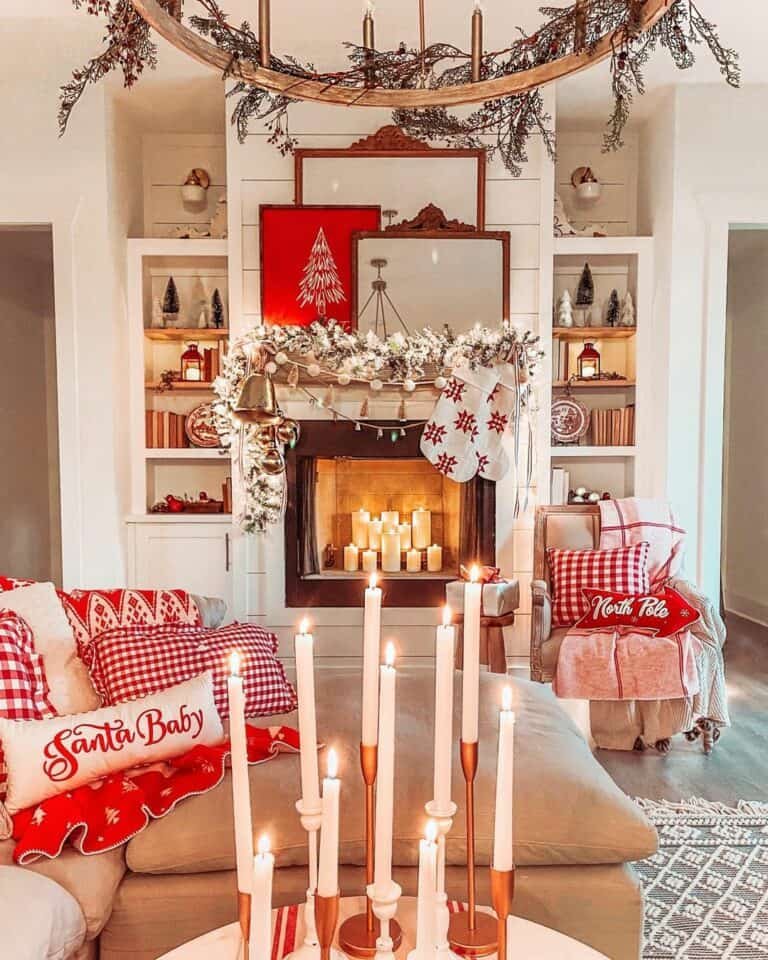 Red White Pillows