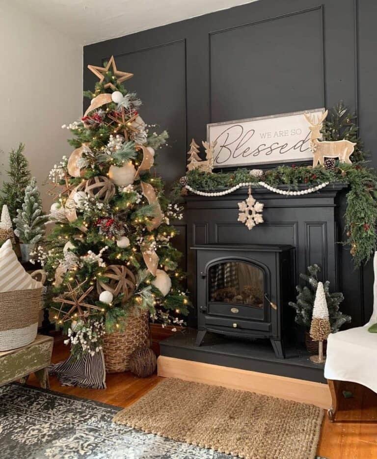 Rustic Metal Tree Ornaments