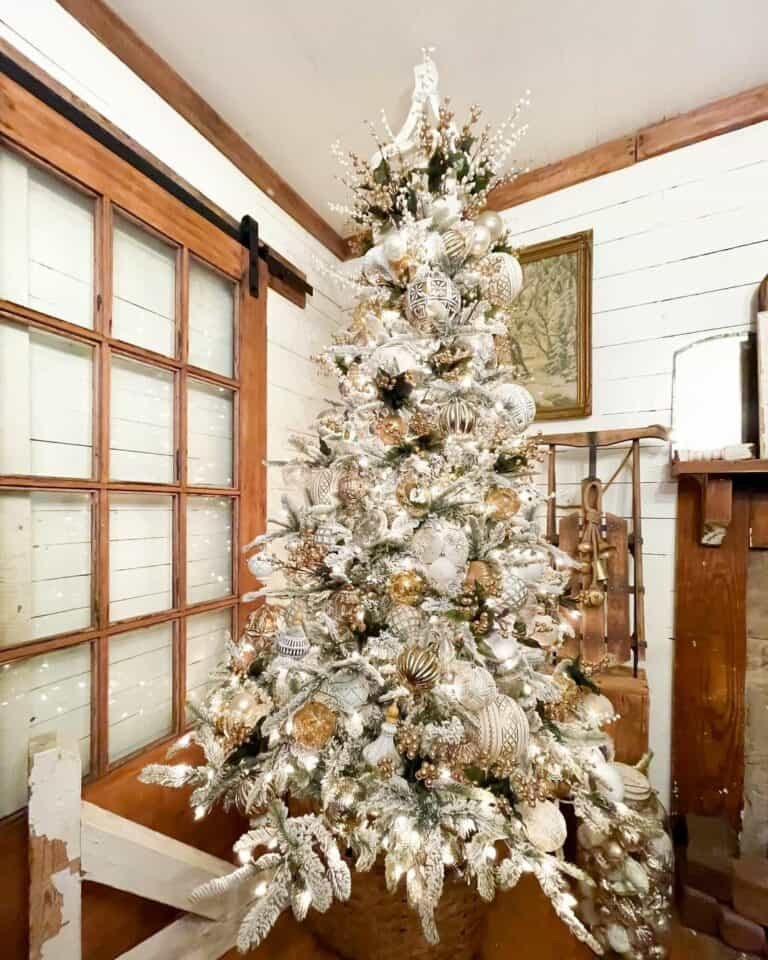 Rustic White Ornaments