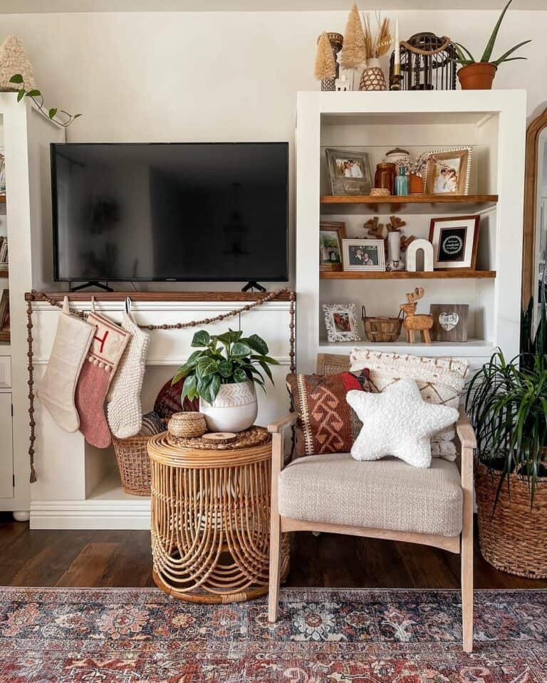 Shelf Fireplace Display