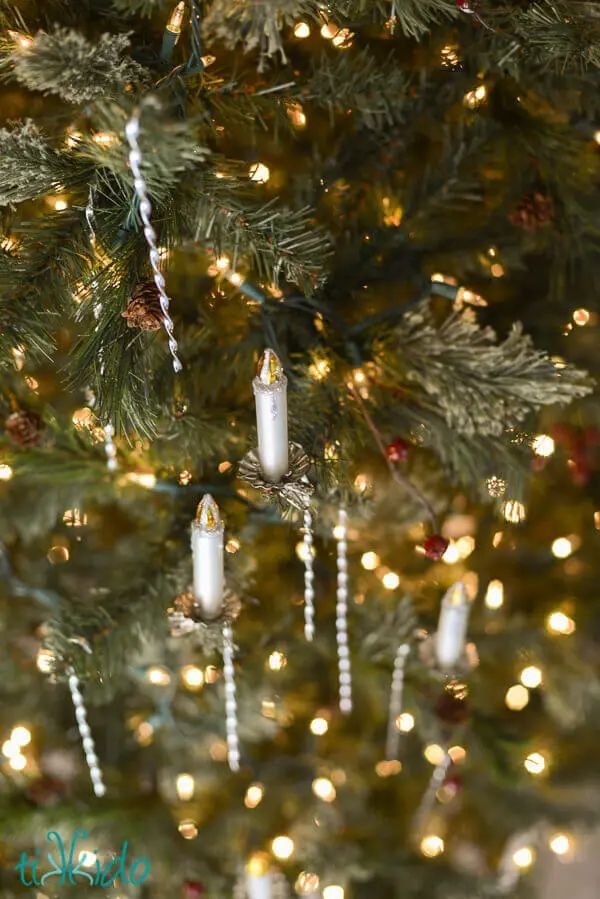 Silver Tinsel Ornaments