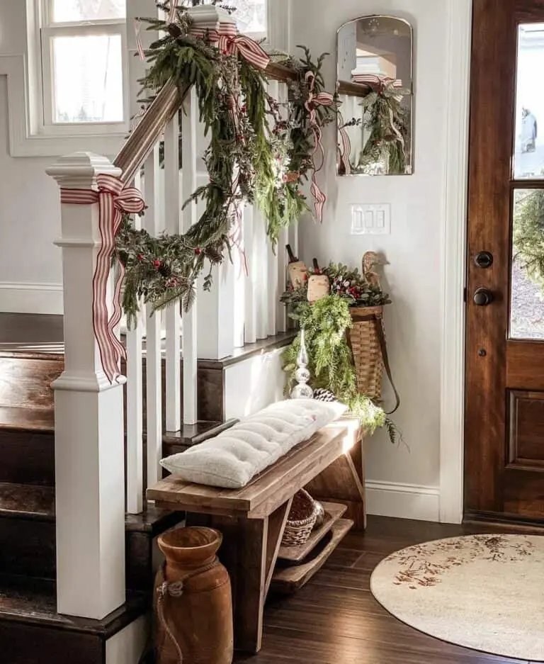 Striped Bow Garland