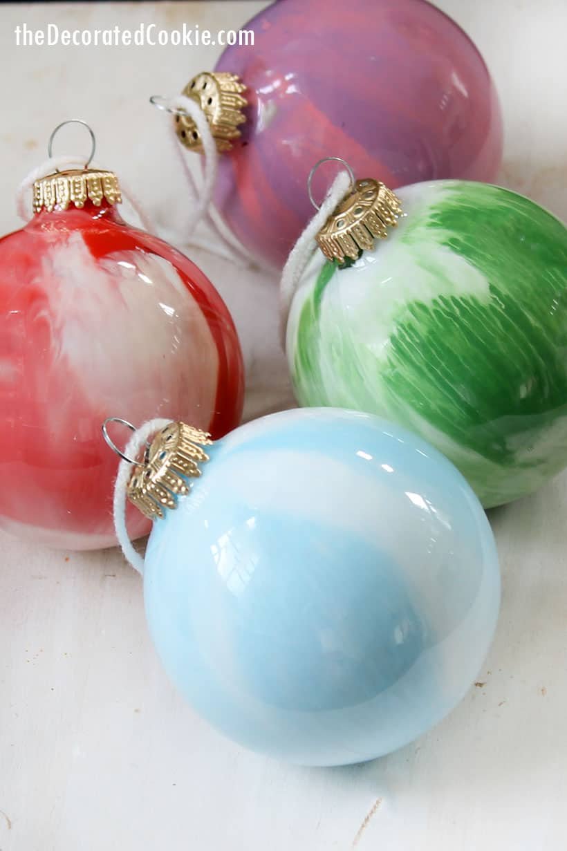Swirl Paint Ornaments