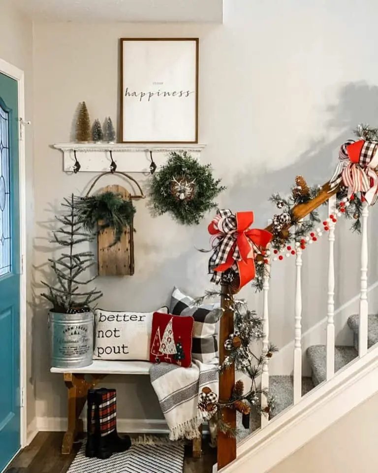 Teal Farmhouse Entryway