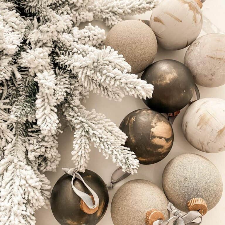 Textured Spray Paint Ornaments