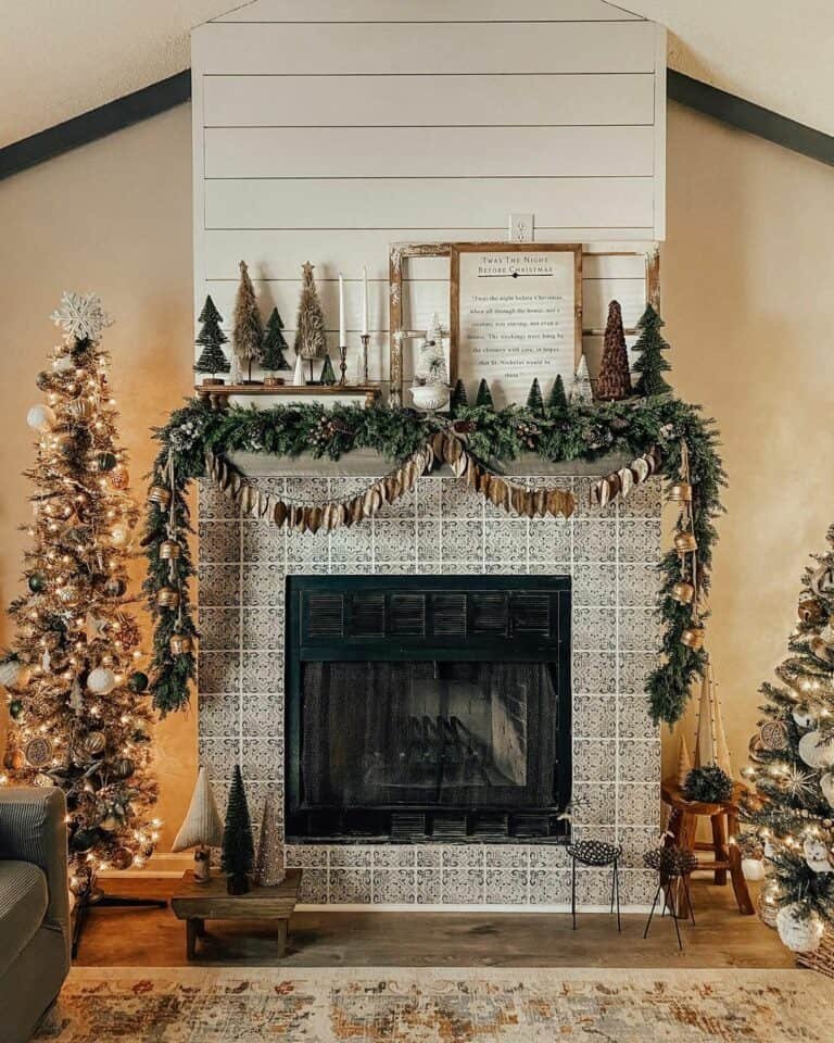Tiled Fireplace Garland