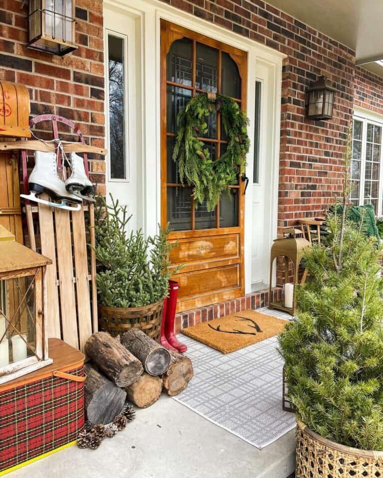 Vintage Brick Porch