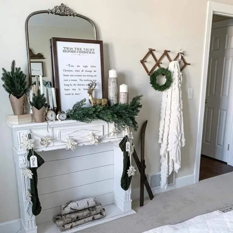 White Bedroom Mantel