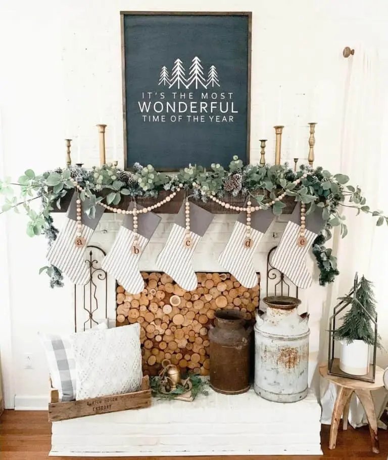 White Brick Mantel