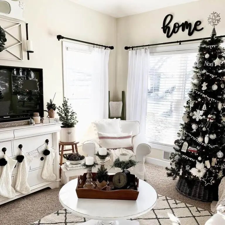 White Christmas Stockings