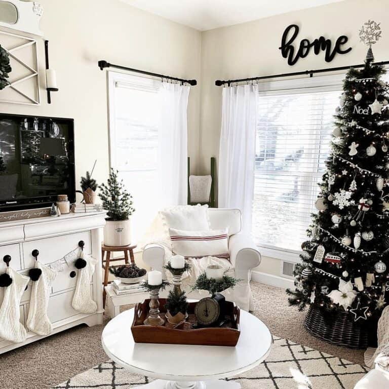 White Circular Coffee Table