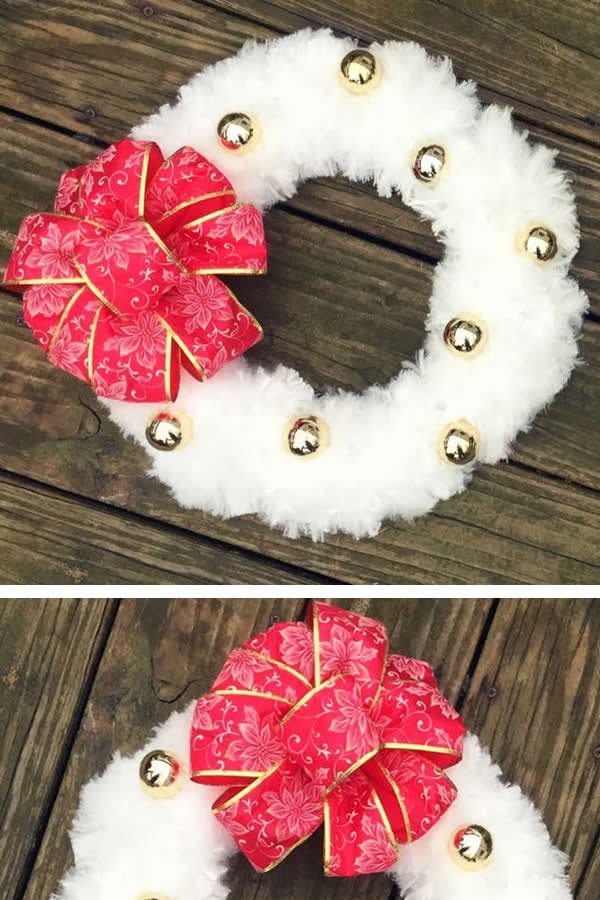 White Duster Wreath