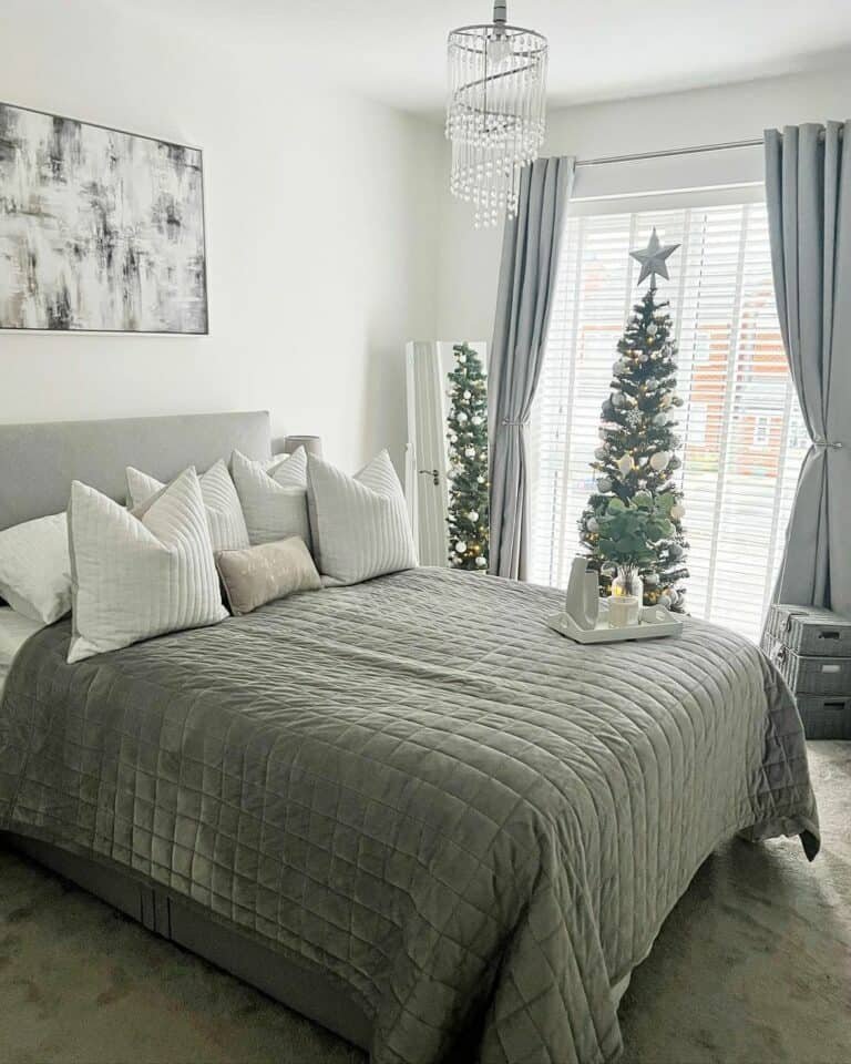 White Gray Christmas Tree