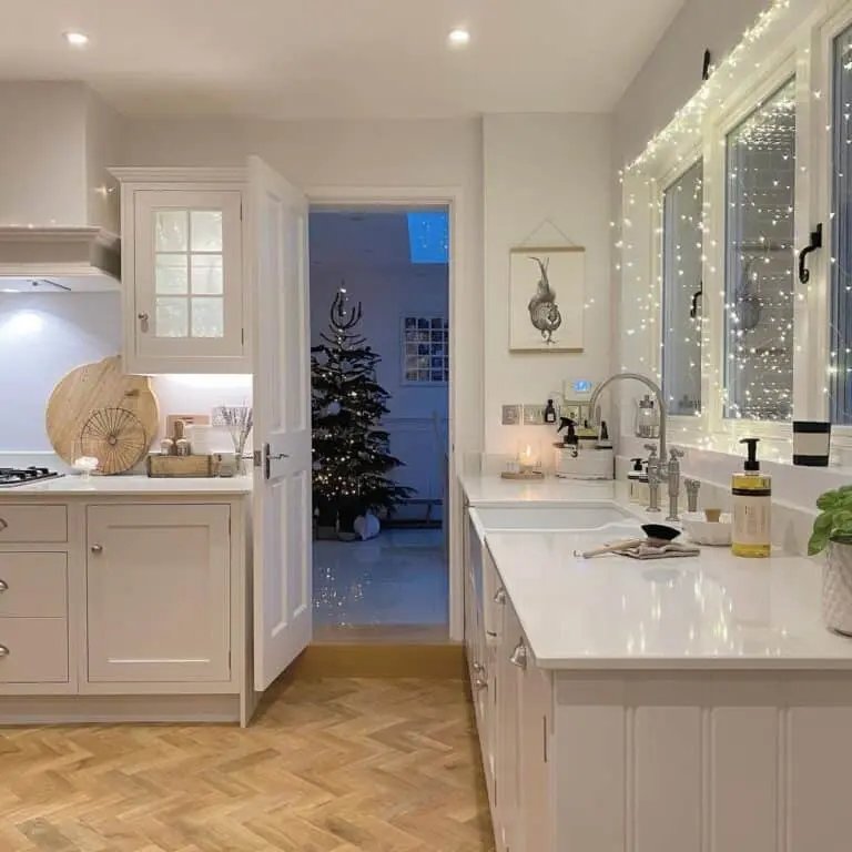 White Kitchen Windows