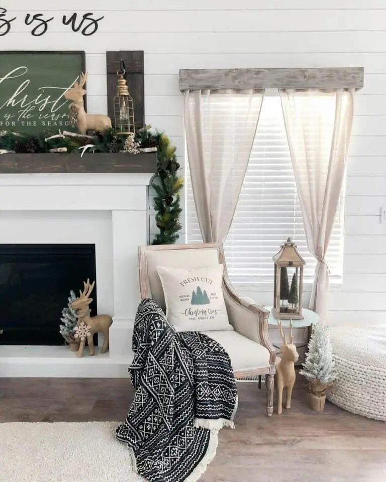 White Mantel Display