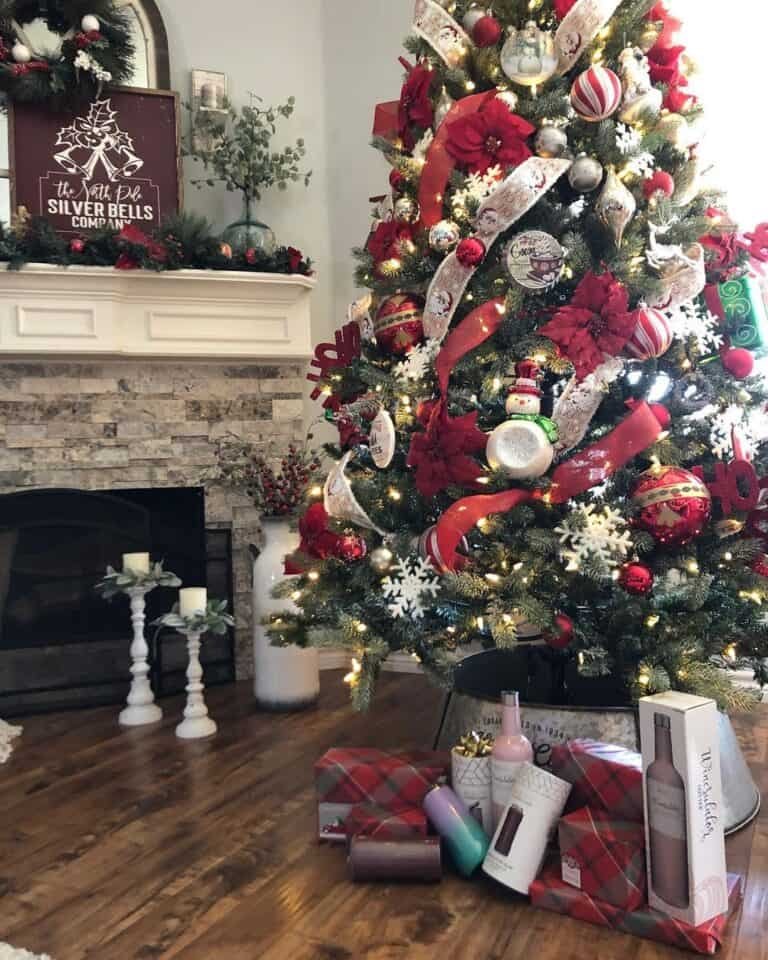 White Mantel Display