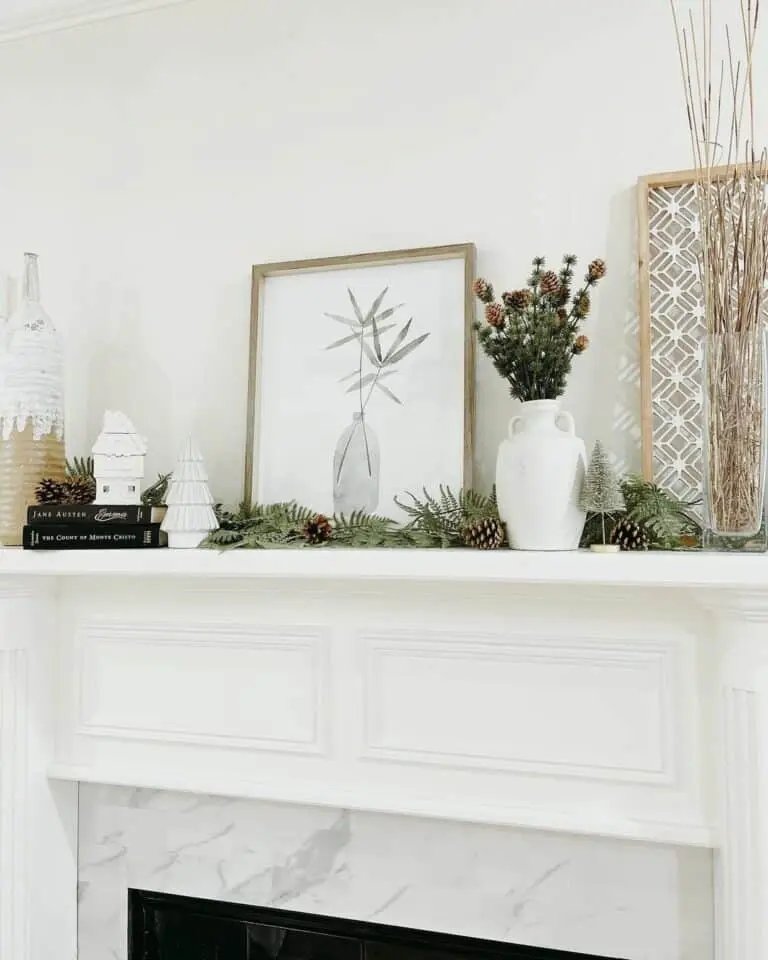 White Mantel Display