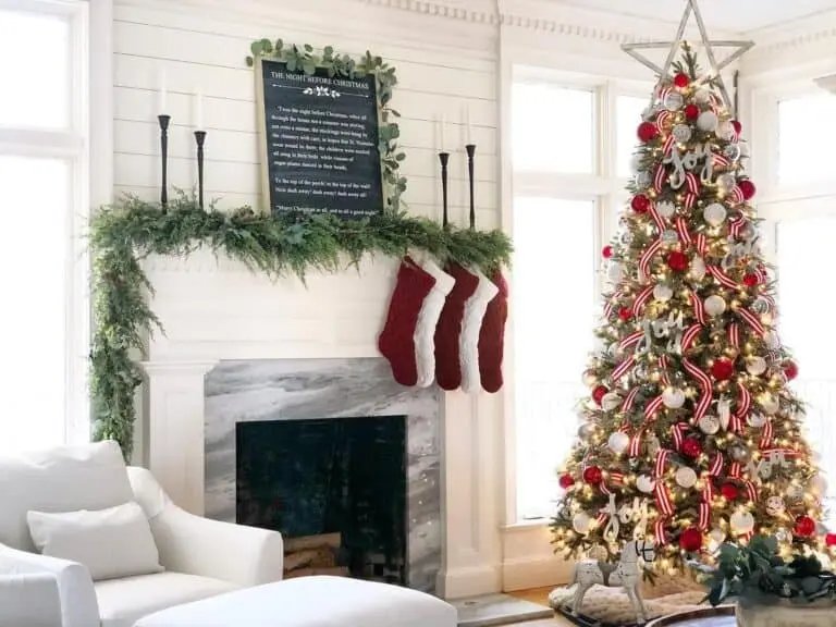White Mantel Garland