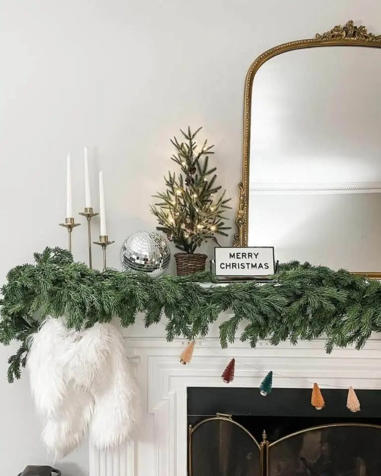 White Mantel Garland