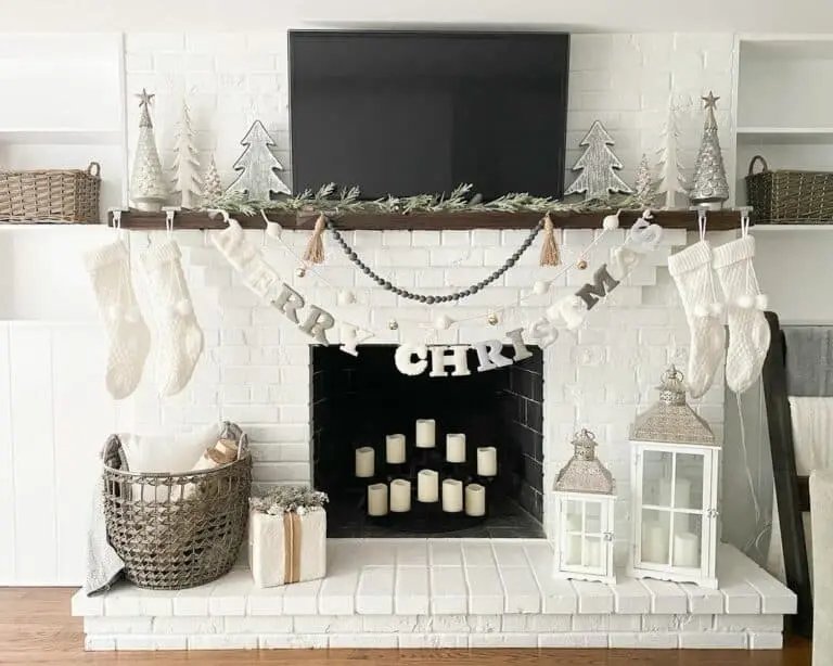 White Mantel Garlands