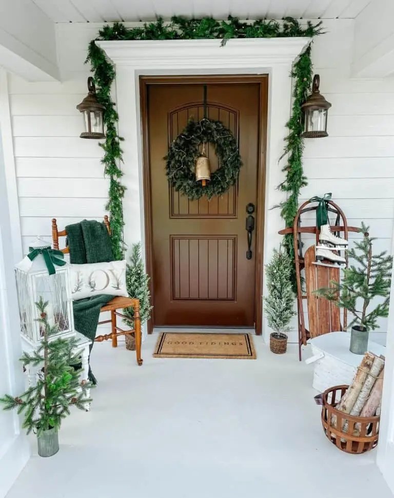 White Porch Wooden Sled