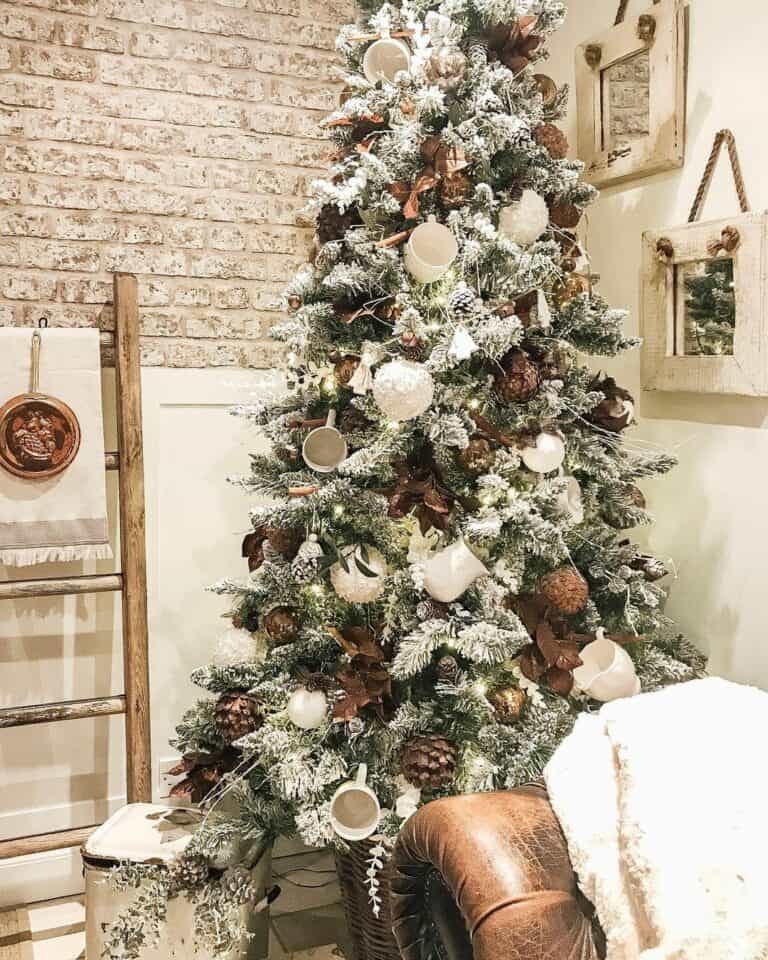 White Rustic Ornaments