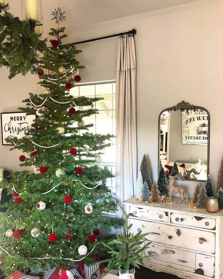 White Sideboard Display